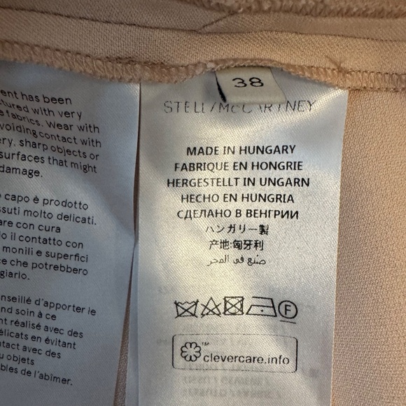 NWT STELLA McCARTNEY Blush Pink V-Neck Blouse Cold Shoulder w Ties, Size S / 4 - Picture 10 of 13